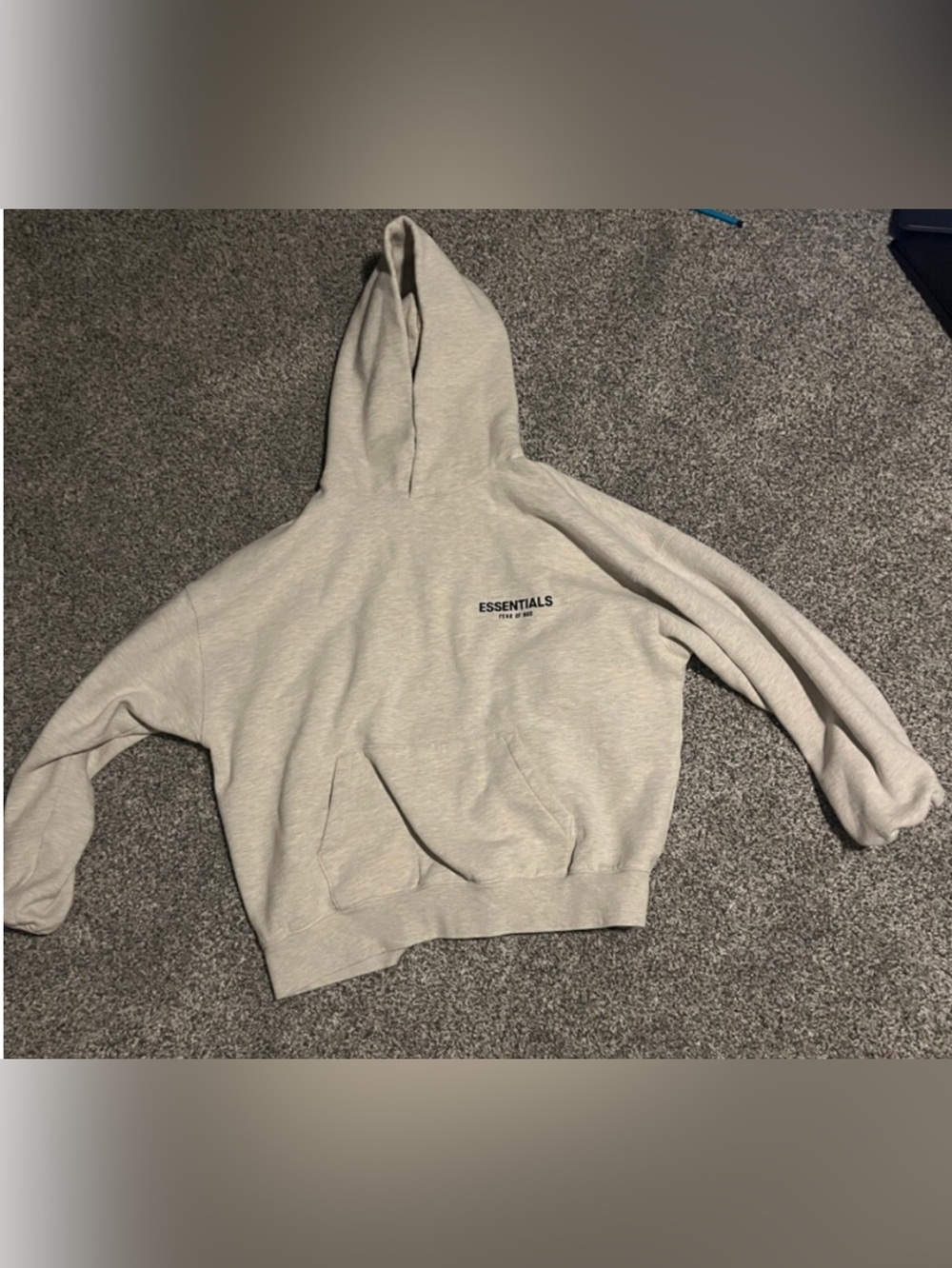 Essentials Men's Crewneck Hoodie in Light Gray (unisex)